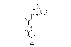 N-[4-[2-[(4-keto-3,5,6,7-tetrahydrocyclopenta[d]pyrimidin-2-yl)thio]acetyl]phenyl]cyclopropanecarboxamide