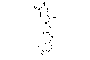 Image of N-[2-[(1,1-diketothiolan-3-yl)amino]-2-keto-ethyl]-5-keto-1,4-dihydro-1,2,4-triazole-3-carboxamide