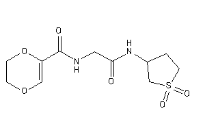 Image of N-[2-[(1,1-diketothiolan-3-yl)amino]-2-keto-ethyl]-2,3-dihydro-1,4-dioxine-5-carboxamide