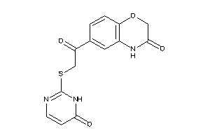 6-[2-[(6-keto-1H-pyrimidin-2-yl)thio]acetyl]-4H-1,4-benzoxazin-3-one