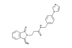 N-(4-imidazol-1-ylbenzyl)-3-(1-keto-3-methylene-isoindolin-2-yl)propionamide