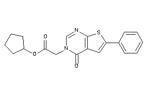 2-(4-keto-6-phenyl-thieno[2,3-d]pyrimidin-3-yl)acetic Acid Cyclopentyl Ester