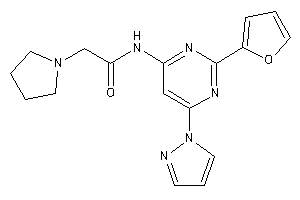 N-[2-(2-furyl)-6-pyrazol-1-yl-pyrimidin-4-yl]-2-pyrrolidino-acetamide