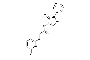 N-(5-keto-1-phenyl-3-pyrazolin-4-yl)-2-[(6-keto-1H-pyrimidin-2-yl)thio]acetamide