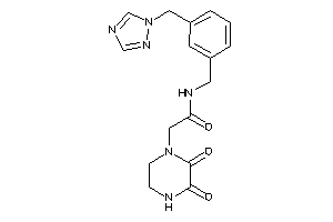 2-(2,3-diketopiperazino)-N-[3-(1,2,4-triazol-1-ylmethyl)benzyl]acetamide