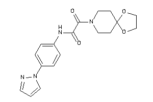 2-(1,4-dioxa-8-azaspiro[4.5]decan-8-yl)-2-keto-N-(4-pyrazol-1-ylphenyl)acetamide