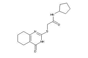 N-cyclopentyl-2-[(4-keto-5,6,7,8-tetrahydro-3H-quinazolin-2-yl)thio]acetamide