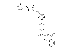 N-(2-furfuryl)-2-[[5-[4-(4-ketochromene-2-carbonyl)piperazino]-1,3,4-thiadiazol-2-yl]thio]acetamide