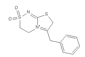 Image of 6-benzyl-4,7-dihydro-3H-thiazolo[2,3-c][1,2,4]thiadiazin-5-ium 2,2-dioxide