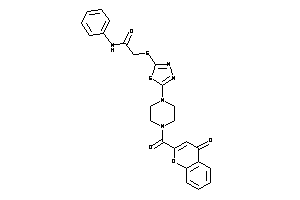 2-[[5-[4-(4-ketochromene-2-carbonyl)piperazino]-1,3,4-thiadiazol-2-yl]thio]-N-phenyl-acetamide