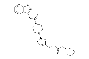 N-cyclopentyl-2-[[5-[4-(2-indoxazen-3-ylacetyl)piperazino]-1,3,4-thiadiazol-2-yl]thio]acetamide