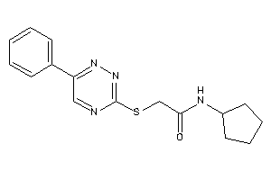 N-cyclopentyl-2-[(6-phenyl-1,2,4-triazin-3-yl)thio]acetamide