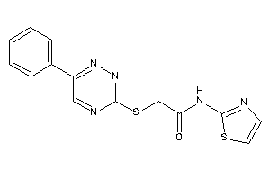 2-[(6-phenyl-1,2,4-triazin-3-yl)thio]-N-thiazol-2-yl-acetamide