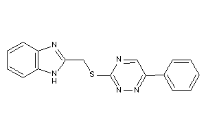 2-[[(6-phenyl-1,2,4-triazin-3-yl)thio]methyl]-1H-benzimidazole