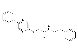 N-phenethyl-2-[(6-phenyl-1,2,4-triazin-3-yl)thio]acetamide