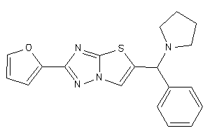 Image of 2-(2-furyl)-5-[phenyl(pyrrolidino)methyl]thiazolo[2,3-e][1,2,4]triazole