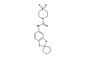 Image of 1,1-diketo-N-spiro[1,3-benzodioxole-2,1'-cyclopentane]-5-yl-1,4-thiazinane-4-carboxamide