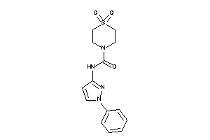 1,1-diketo-N-(1-phenylpyrazol-3-yl)-1,4-thiazinane-4-carboxamide