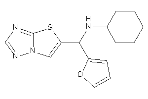 Image of Cyclohexyl-[2-furyl(thiazolo[2,3-e][1,2,4]triazol-5-yl)methyl]amine
