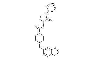 1-[2-keto-2-(4-piperonylpiperazino)ethyl]-3-phenyl-2-imidazolidinone