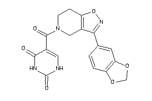 5-[3-(1,3-benzodioxol-5-yl)-6,7-dihydro-4H-isoxazolo[4,5-c]pyridine-5-carbonyl]uracil