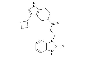 Image of 3-[3-(3-cyclobutyl-1,4,6,7-tetrahydropyrazolo[4,3-c]pyridin-5-yl)-3-keto-propyl]-1H-benzimidazol-2-one
