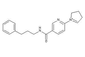 N-(3-phenylpropyl)-6-(1-pyrrolin-1-ium-1-yl)nicotinamide