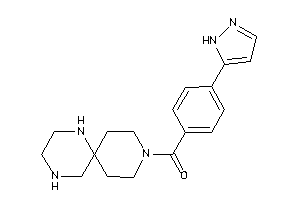 [4-(1H-pyrazol-5-yl)phenyl]-(3,7,10-triazaspiro[5.5]undecan-3-yl)methanone
