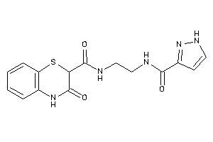 3-keto-N-[2-(1H-pyrazole-3-carbonylamino)ethyl]-4H-1,4-benzothiazine-2-carboxamide