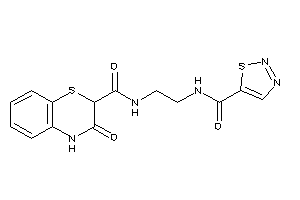 3-keto-N-[2-(thiadiazole-5-carbonylamino)ethyl]-4H-1,4-benzothiazine-2-carboxamide