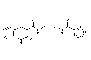 3-keto-N-[3-(1H-pyrazole-3-carbonylamino)propyl]-4H-1,4-benzothiazine-2-carboxamide