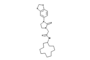 2-[3-(1,3-benzodioxol-5-yl)-2-keto-imidazolidin-1-yl]-N-cyclododecyl-acetamide