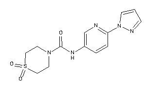 1,1-diketo-N-(6-pyrazol-1-yl-3-pyridyl)-1,4-thiazinane-4-carboxamide