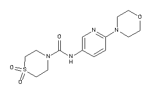 1,1-diketo-N-(6-morpholino-3-pyridyl)-1,4-thiazinane-4-carboxamide