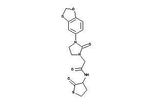 2-[3-(1,3-benzodioxol-5-yl)-2-keto-imidazolidin-1-yl]-N-(2-ketotetrahydrothiophen-3-yl)acetamide