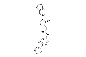 2-[3-(1,3-benzodioxol-5-yl)-2-keto-imidazolidin-1-yl]-N-(9H-fluoren-2-yl)acetamide