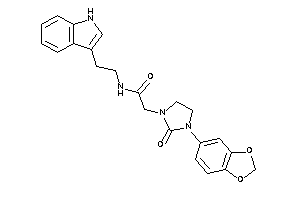 2-[3-(1,3-benzodioxol-5-yl)-2-keto-imidazolidin-1-yl]-N-[2-(1H-indol-3-yl)ethyl]acetamide