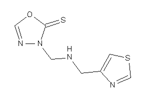 Image of 3-[(thiazol-4-ylmethylamino)methyl]-1,3,4-oxadiazole-2-thione
