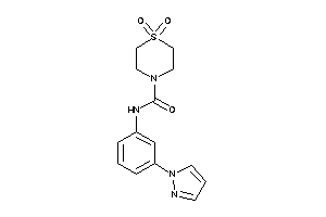 1,1-diketo-N-(3-pyrazol-1-ylphenyl)-1,4-thiazinane-4-carboxamide