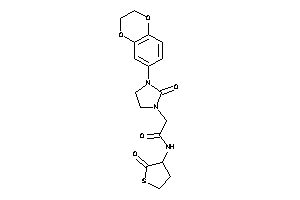 2-[3-(2,3-dihydro-1,4-benzodioxin-6-yl)-2-keto-imidazolidin-1-yl]-N-(2-ketotetrahydrothiophen-3-yl)acetamide