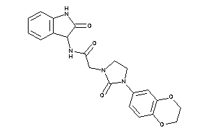 2-[3-(2,3-dihydro-1,4-benzodioxin-6-yl)-2-keto-imidazolidin-1-yl]-N-(2-ketoindolin-3-yl)acetamide