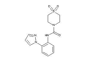 1,1-diketo-N-(2-pyrazol-1-ylphenyl)-1,4-thiazinane-4-carboxamide