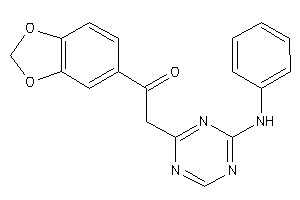 2-(4-anilino-s-triazin-2-yl)-1-(1,3-benzodioxol-5-yl)ethanone