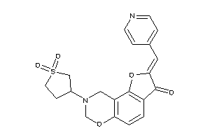 Image of 8-(1,1-diketothiolan-3-yl)-2-(4-pyridylmethylene)-7,9-dihydrofuro[2,3-f][1,3]benzoxazin-3-one