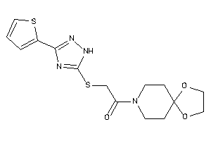 1-(1,4-dioxa-8-azaspiro[4.5]decan-8-yl)-2-[[3-(2-thienyl)-1H-1,2,4-triazol-5-yl]thio]ethanone