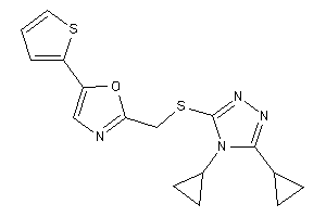 2-[[(4,5-dicyclopropyl-1,2,4-triazol-3-yl)thio]methyl]-5-(2-thienyl)oxazole