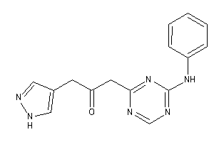 1-(4-anilino-s-triazin-2-yl)-3-(1H-pyrazol-4-yl)acetone