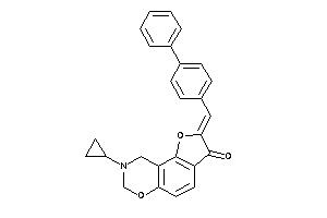 Image of 8-cyclopropyl-2-(4-phenylbenzylidene)-7,9-dihydrofuro[2,3-f][1,3]benzoxazin-3-one