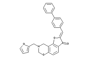 8-(2-furfuryl)-2-(4-phenylbenzylidene)-7,9-dihydrofuro[2,3-f][1,3]benzoxazin-3-one