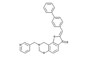 Image of 2-(4-phenylbenzylidene)-8-(3-pyridylmethyl)-7,9-dihydrofuro[2,3-f][1,3]benzoxazin-3-one
